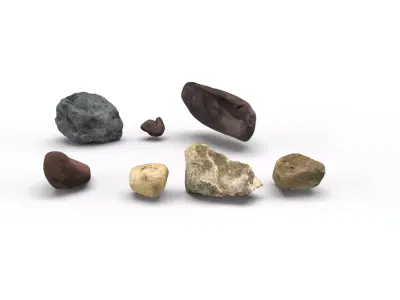 7 x Stone Pack Free low-poly 3D model