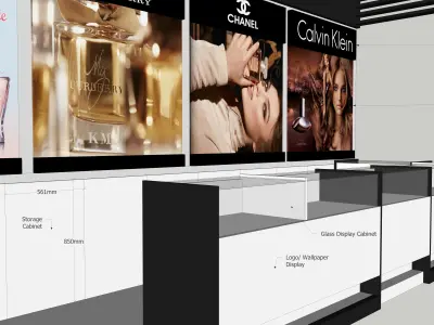 Booth design For Perfume 3D model