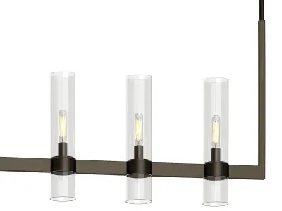 RESTORATION HARDWARE RAVELLE LINEAR CHANDELIER Bronze 3D model