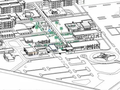 GENERAL HOSPITAL COMPLETE REVIT PROJECT 3D model