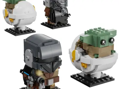 Lego BrickHeadz Star Wars Collection 3D Model Pack
