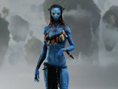 Neytiri avatar character Low-poly 3D model