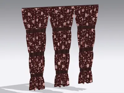 Curtain Low-poly 3D model 42