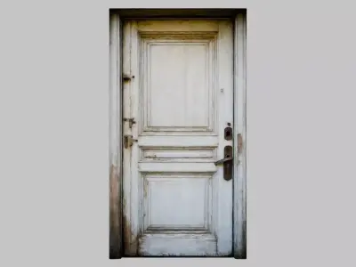 White Door Low-poly 3D model get