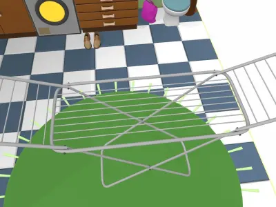 Isometric cartoon bathroom 05 3D model