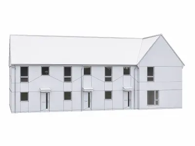 Neighborhood Houses P23 Low-poly 3D model