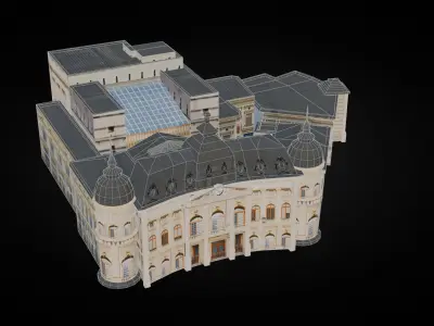 Romania Landmark Buildings Pack Low-poly 3D model