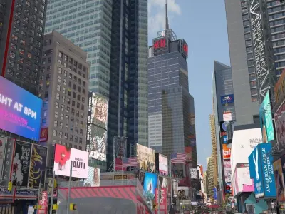 New York Times Square at Day and Night 3D model