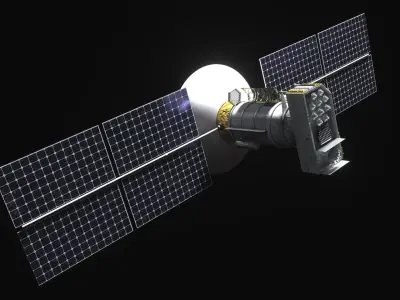 Satellite 3D model and high res 8K texture 3D model