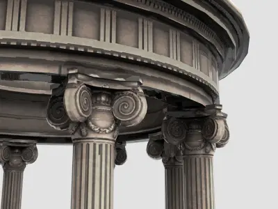 Garden Rotunda LP  Low-poly 3D model