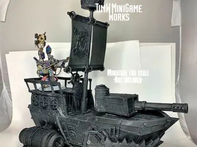 Space Orc Pirate Battle Krooza 3D print  for tabletop wargames 3D print model