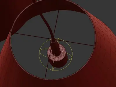 Cristobal pendant lamp - velvet 3D model