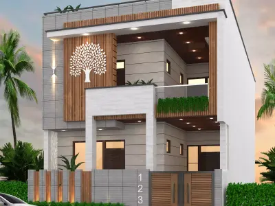 House elevation 3d view 3D model