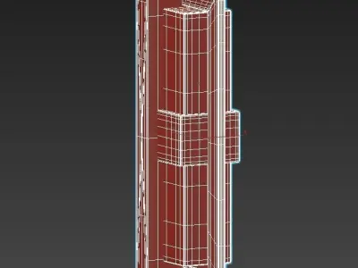 gleee two modern wall sconces with glass panels 3D model