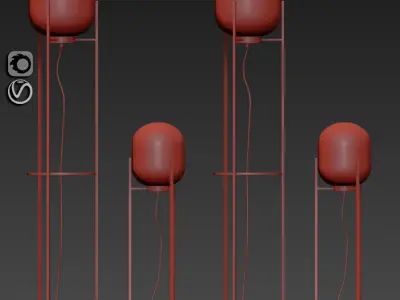 Oda Floor Lamp Set 03 3D model