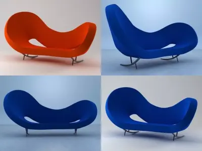 Victoria and Albert Sofa 3D model