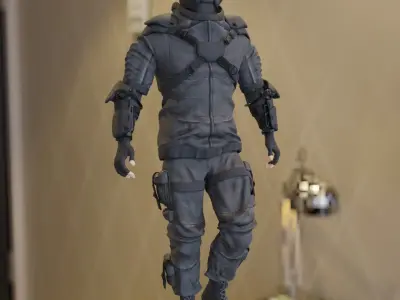 Cyberpunk character Cyber Mobster Runner 3D model