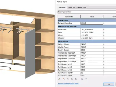 Closet Wardrobe Decor Cabinet 3D model