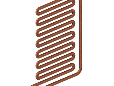 Rusty Refrigerator Condenser Coil 3D model