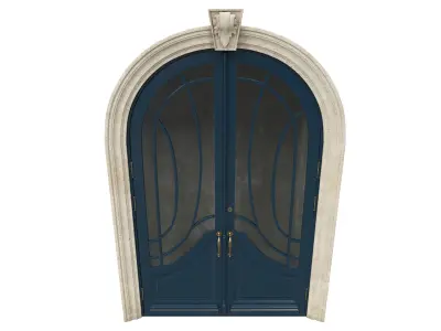  Entrance classic door 52 3D model