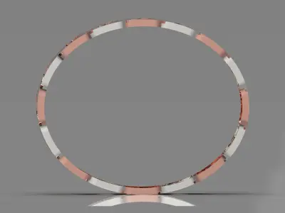 Two-tone wicker bangle model bg0004 3D print model