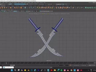  Katen Kyokotsu sword model from bleach Low-poly 3D model
