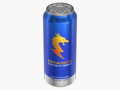  Open and Closed Energy Drink Can Bundle Collection 