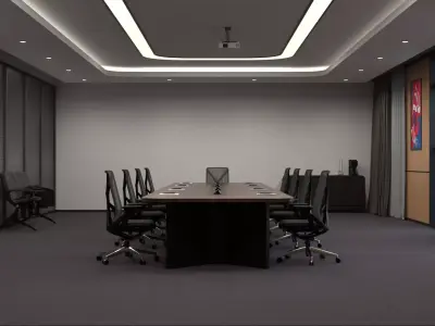 Bright Conference Room 3D model