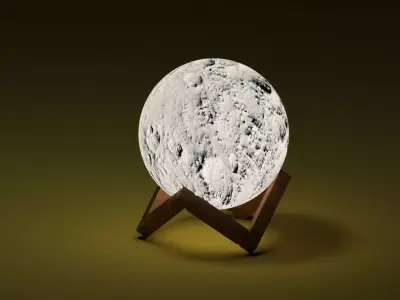 Lunar nightlight lamp 3D model