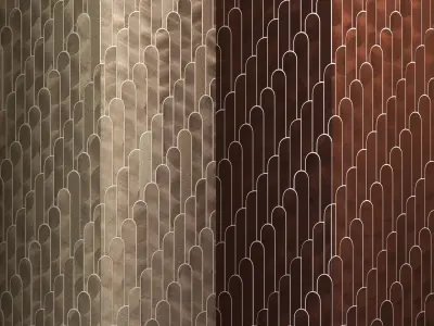 Lantic Colonial DIGIT Gold and Copper tiles Low-poly 3D model