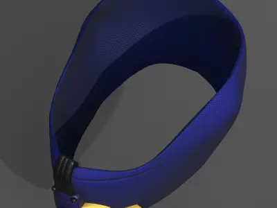 Gas mask respirator scifi futuristic 3d model  Low-poly 3D model