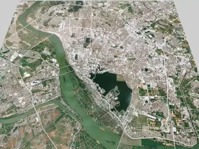 Cityscape Hanoi Vietnam 3D model