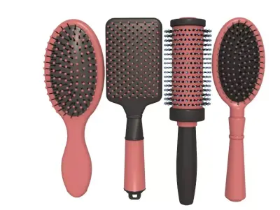 Hair Brushes Collection 3D model