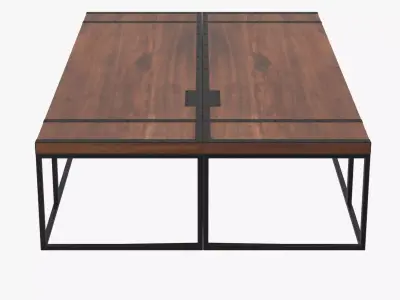 Antique Doors Coffee Table SA-4649 3D model