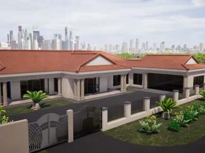 Four Bedroom Single Story  3D model