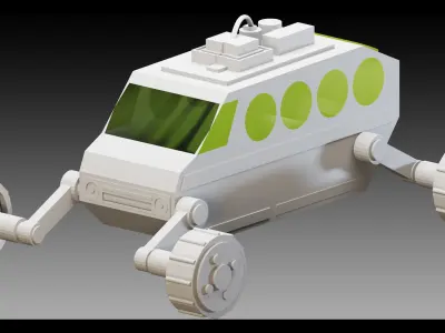6 Sci- Fi Vehicles- High detail 3d models Low-poly 3D model