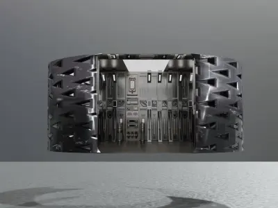 Low Poly Sci-Fi Bracelet Lando Low-poly 3D model