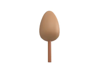 Cartoon Tree v6 004 Low-poly 3D model