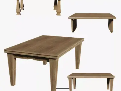 Deco Tables Wood Style NovaOneLine Lot 1 N7-9 Group 03- Low 3D model