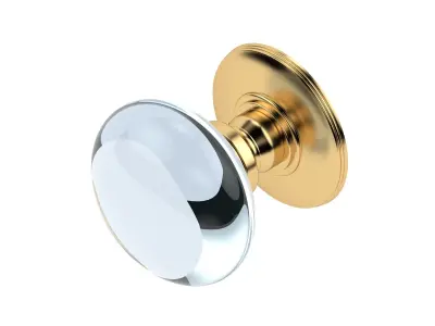 Oval Glass Mortice Door Knob 3D model
