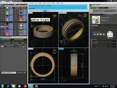Diamond Ring For Women 3d Print Model 3D print model 41
