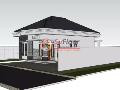 House 15x22m code 544 - Sketchup 3D model 3D model 3D model