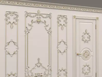 Wall Molding in Classic French style 7 3D model