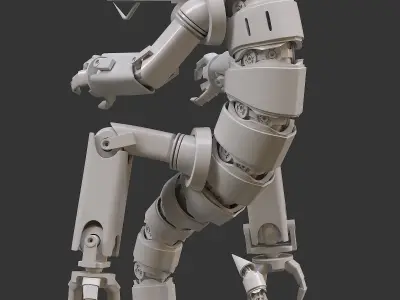 Sci-fi mechanical lizzard 3D model