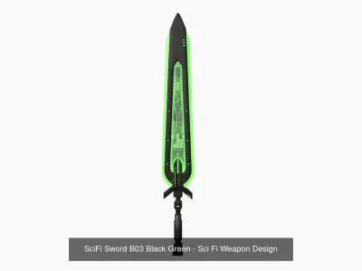 10 SciFi Sword B Collection - Sci Fi Weapon Design 3D Model Pack