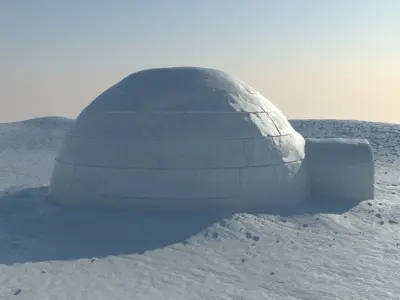 Igloo 2 in snow 3D model