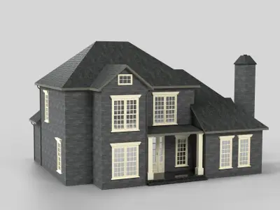 British House Design 13T1 Low-poly 3D model