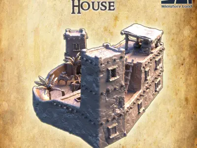 Desert Slaver House Tabletop Terrain 28 MM 3D print model