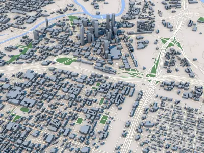 Fort Worth City Texas USA 3D model