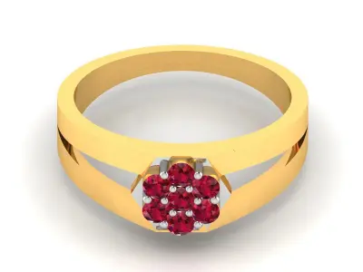 Diamond Ring For Women 3d Print Model 3D print model 58
